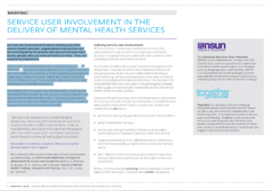 Service User Involvement in mental health services briefing